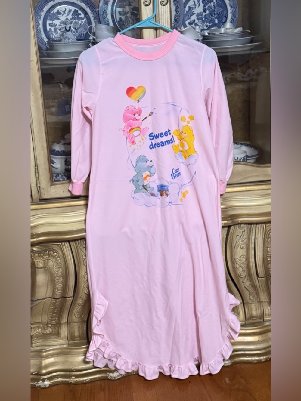Vintage 1983 Care Bears Night Gown Girls 14 Women’s XS / S kawaii pink